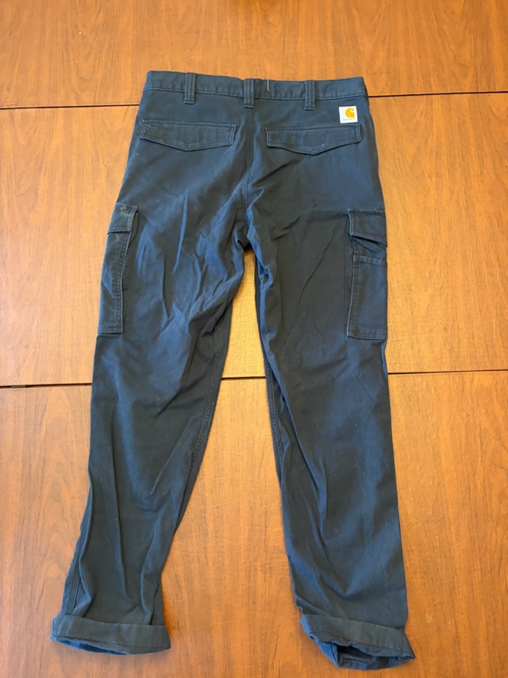 Carhartt Men's Navy Cargo Pants with Utility Pockets - Picture 2 of 5